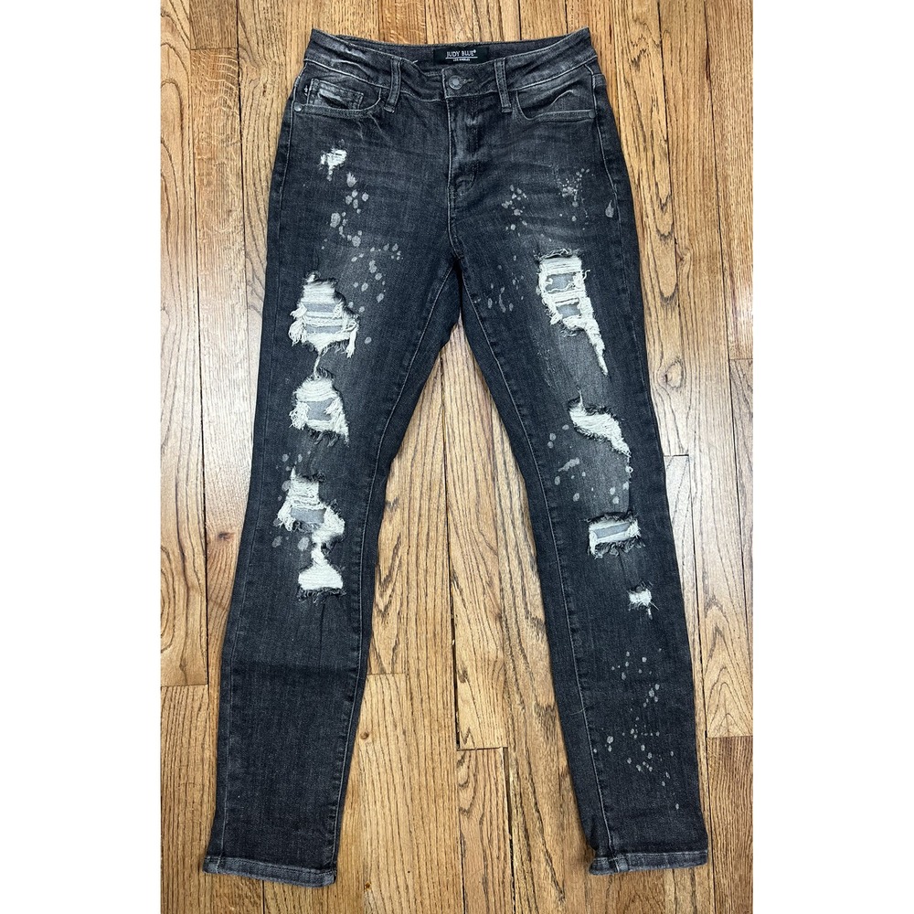 Judy Blue Mid Rise Boyfriend Fit‎ 3|26 Dark Wash Stretch Denim Women's Jeans
